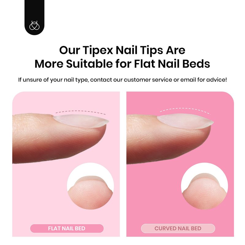 Beetles Tipex Gel Nail Kit, Medium Almond Nail Tips 224 Pcs 16 Sizes Pre-Building Pre-Etched False Nail Tips with Tipex Nail Glue, Mini Nail Lamp Thick Acrylic Nail Set