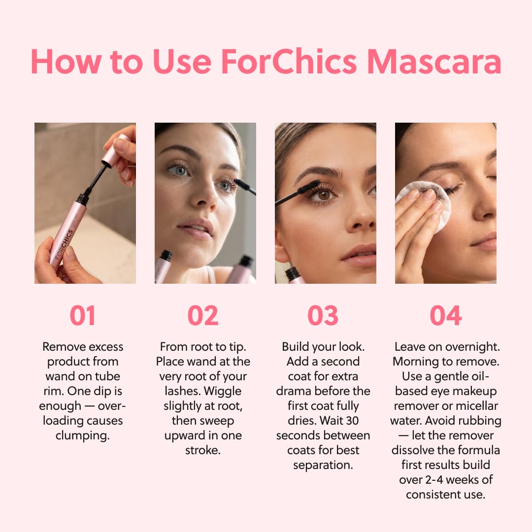 Nourishing Mascara | Growth & Strengthening Formula for Thicker, Healthier Lashes - Volumizing Black Treatment