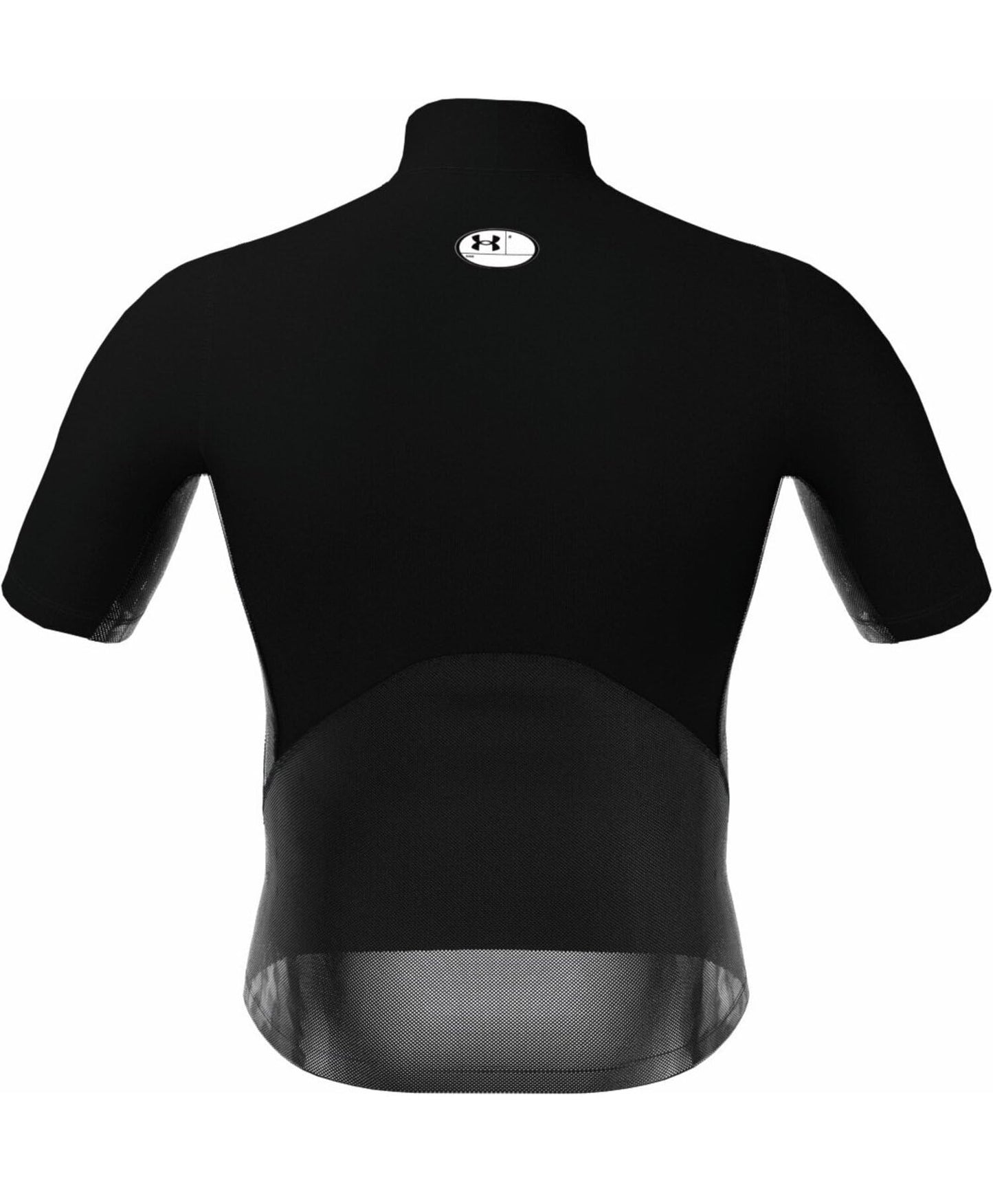 Under Armour Men's HeatGear Armour Comp Mock Short Sleeve T-Shirt, Black (001)/White, Small