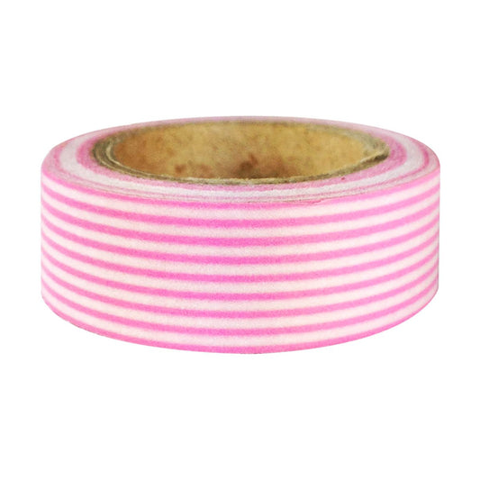 Wrapables Striped Japanese Washi Masking Tape - Pink Long Stripe