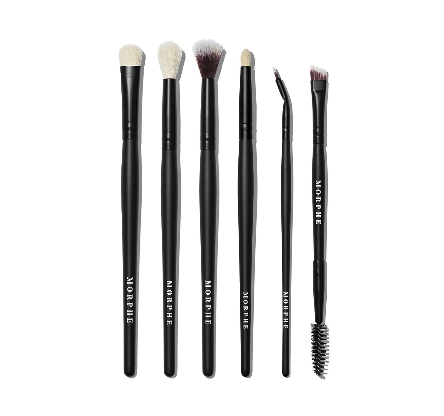 Morphe Makeup Brushes Set - 6-Piece Eye & Face Brush Collection | Synthetic Bristles & Brush Case Included