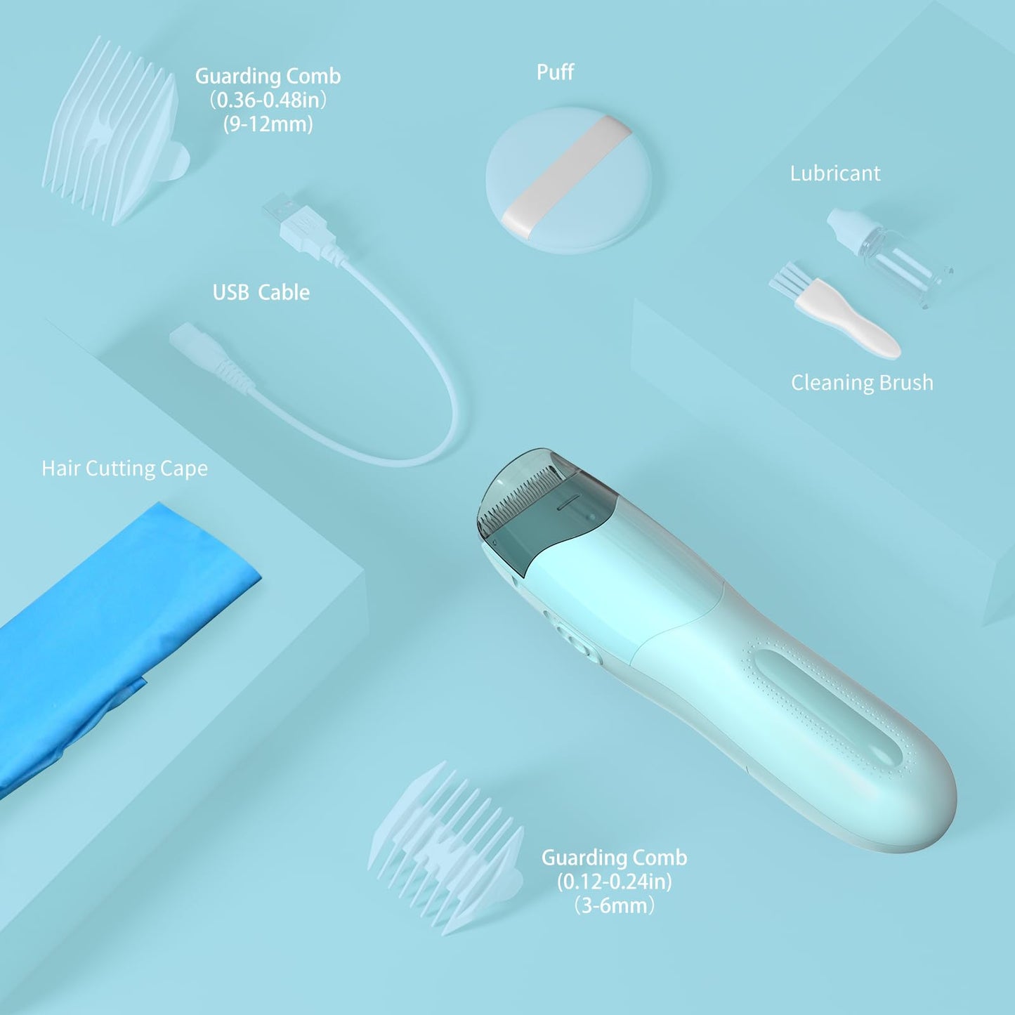 Favrison Vacuum Hair Clippers for Kids & Men, Electric Haircut Kit with Dual Motor Power, Cordless Professional Hair Trimmer, IPX7 Waterproof & Rechargeable