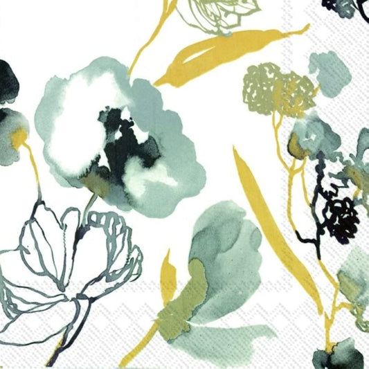 Ideal Home Range 20 Count Paper Luncheon Napkins, Ariella Silver