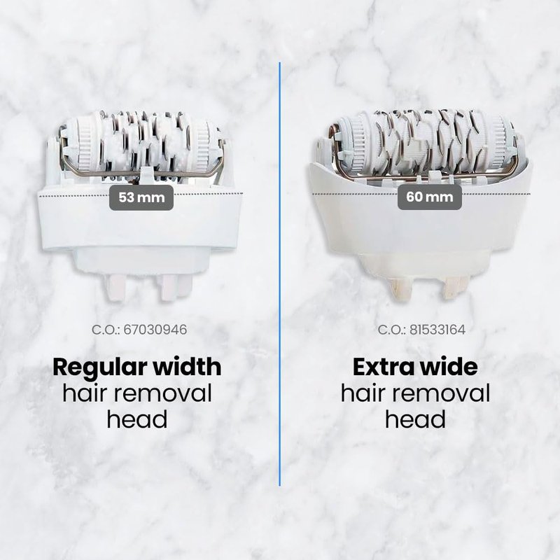 Braun Replacement Hair Removal Head 67030946 Compatible with Braun Silkepil 7 Xpressive Pro and Braun Silk Epil 5, White