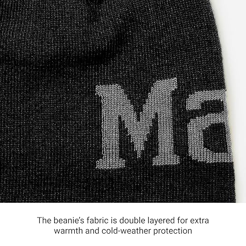 MARMOT Summit Hat - Knit Skullcap Beanie, Black/Steel Onyx, One Size