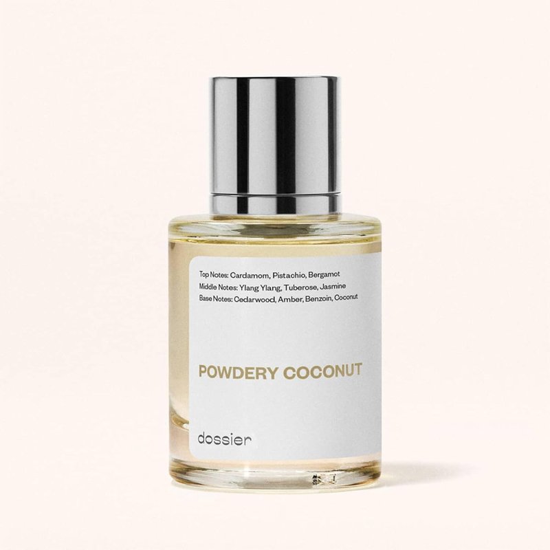 Dossier Powdery Coconut Eau de Parfum - Long-Lasting Unisex Fragrance - 1.7 fl oz (50ml) | Inspired by Soleil Blanc