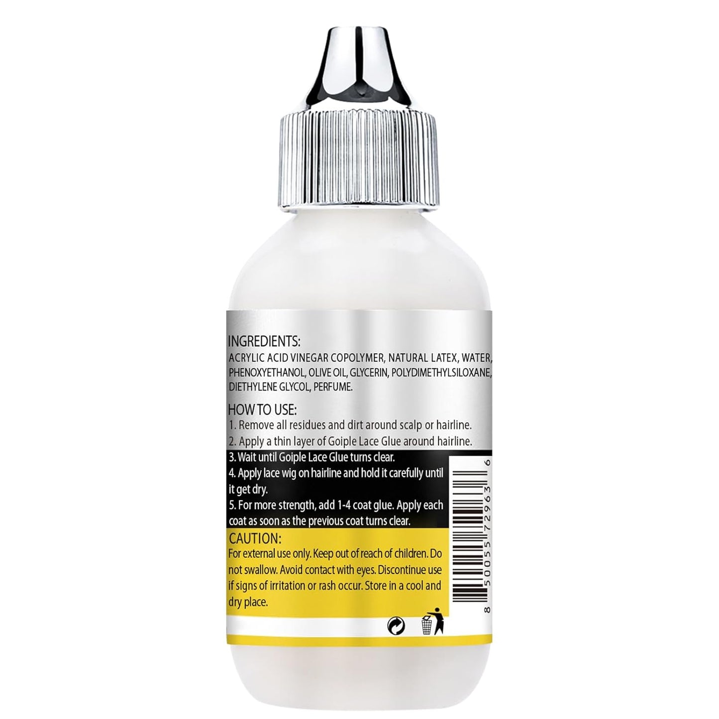 Goiple Wig Glue for Lace Front Wigs, Waterproof Lace Front Wig Glue for Wigs, Strong Hold Transparent Lace Adhesive for Hair Replacement Invisible Hair Bonding Wig Adhesive(1.28 fl oz)