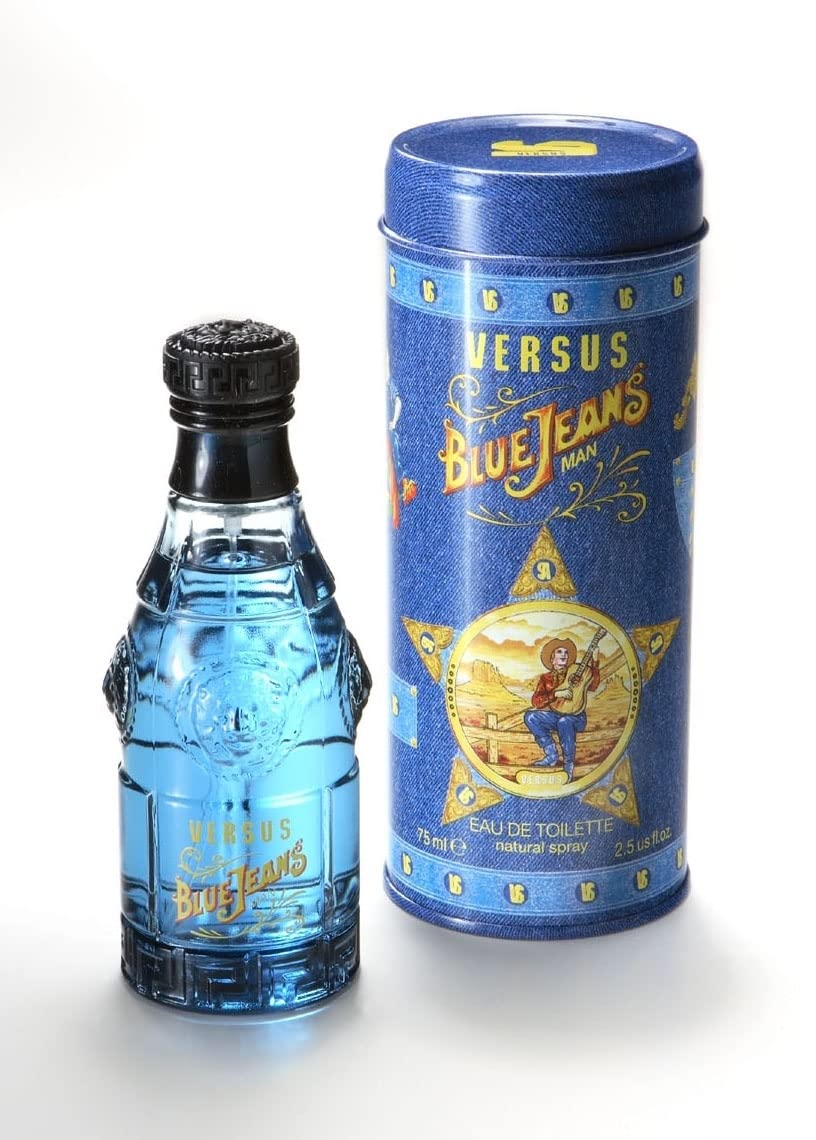 Versace Blue Jeans Cologne for Men - 2.5 Oz Eau De Toilette Spray | Fresh & Masculine Fragrance