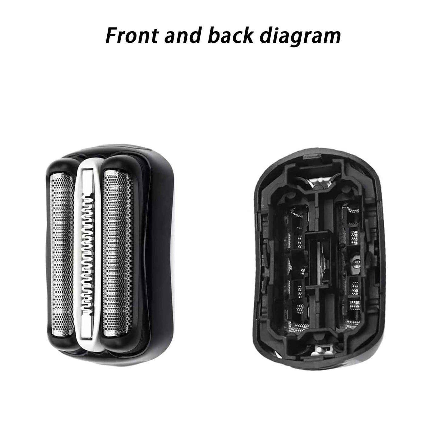 2Pack 32B Series 3 Replacement Head for Braun Electric, S3 Wet and Dry Replacement Head Compatible with Braun S3 Foil & Cutter Razor Heads