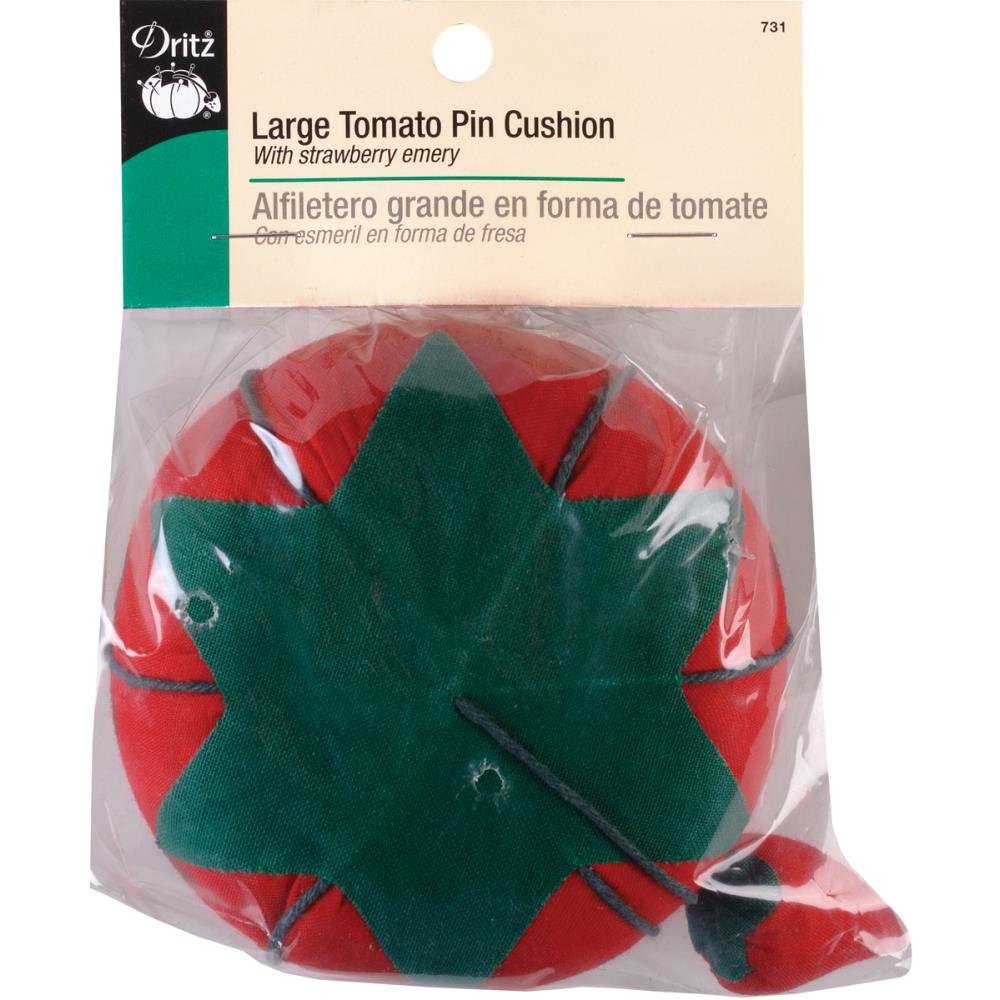 Dritz 4" Large Tomato Strawberry Emery, 1 Count, Red Pin Cushion, Size 4-Inch