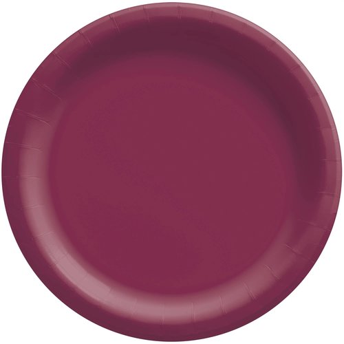 Berry Red Round Paper Plates - 10" (20 Pc) - Perfect for Parties, Picnics, & Everyday Meals