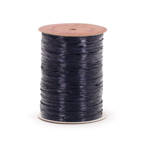 Berwick Offray Dark Navy Blue Pearlized Raffia Ribbon, 1/4'' Wide, 100 Yards, 7MM