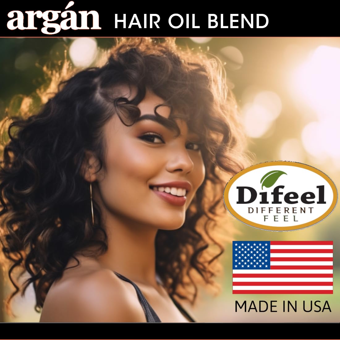 Difeel Argan Hair Oil Blend 7.1 Ounce - for Dry & Damaged Hair, Helps Improve Shine, Softness & Manageability, Lightweight Hair Treatment
