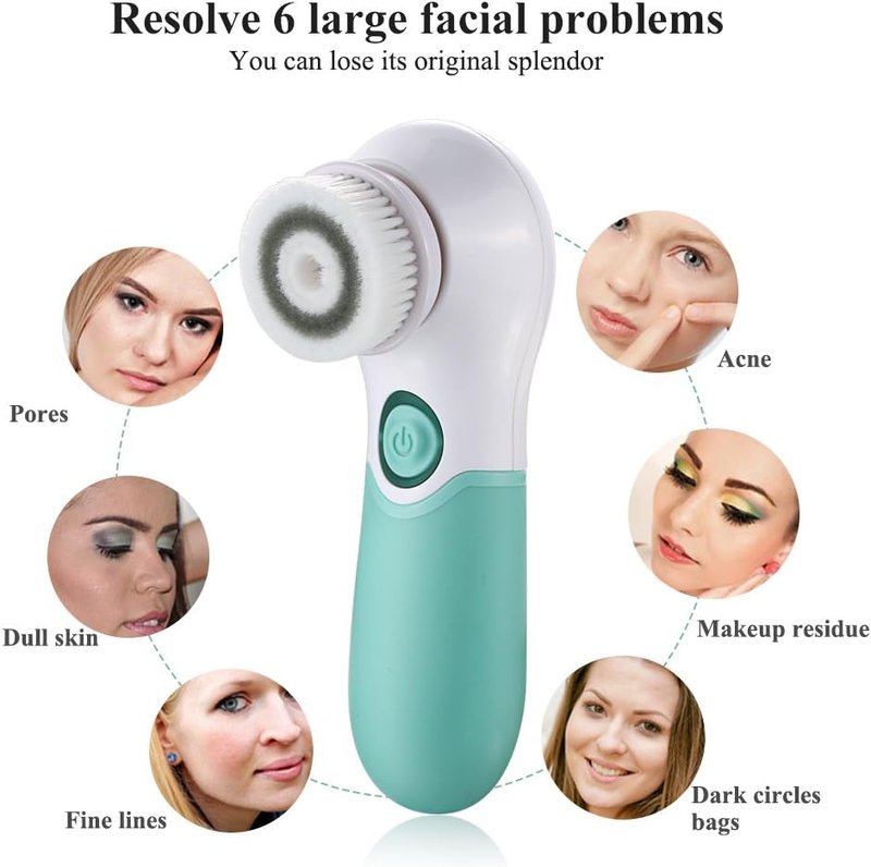 Green Face Scrubber Set - Electric Nail Drill Kit for Flawless Skin
