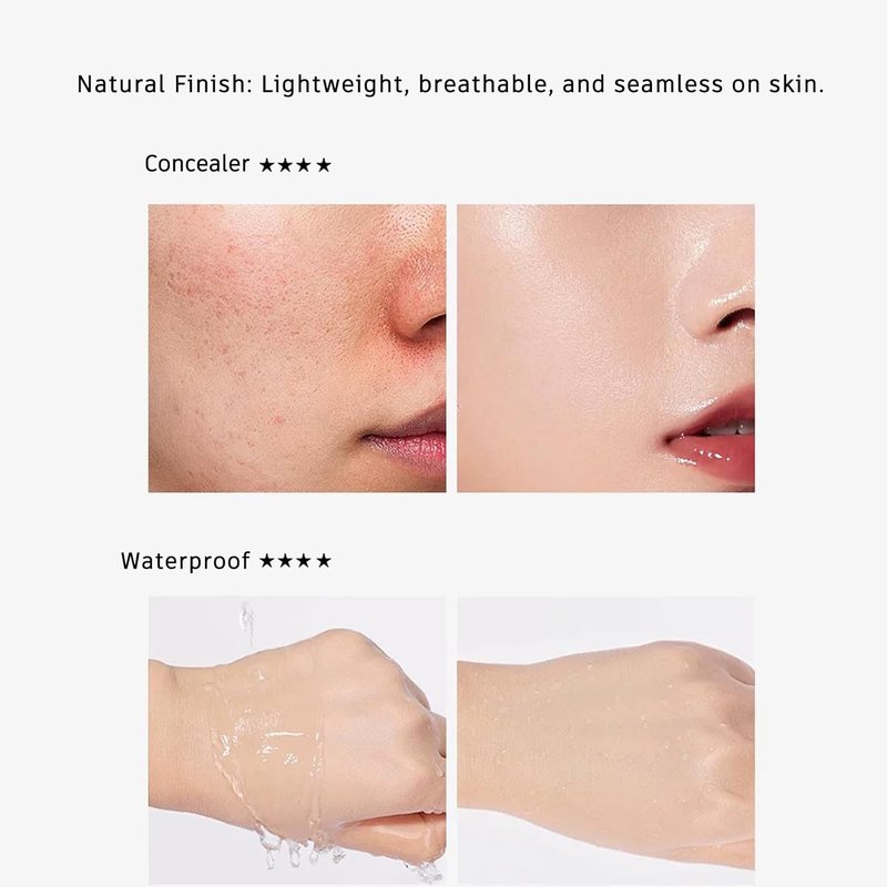 Moisture Cushion CC Cream Foundation for Mature Skin - Long-Lasting, Waterproof Makeup | Natural Honey & Pine, Even Skin Tone (02#)
