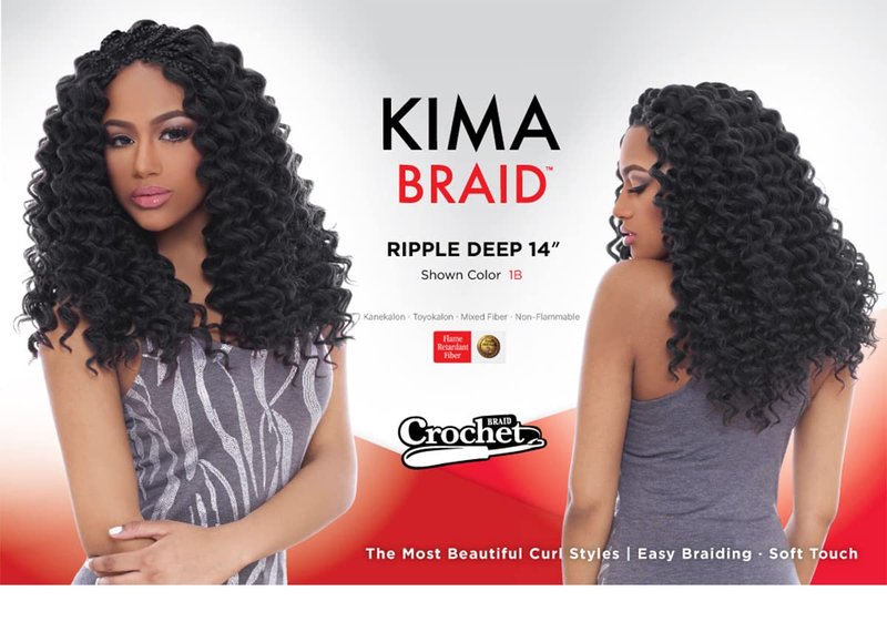 Harlem 125 Harlem125 Synthetic Hair Braids Kima Braid Ripple Deep 14inch (5-pack, 1)