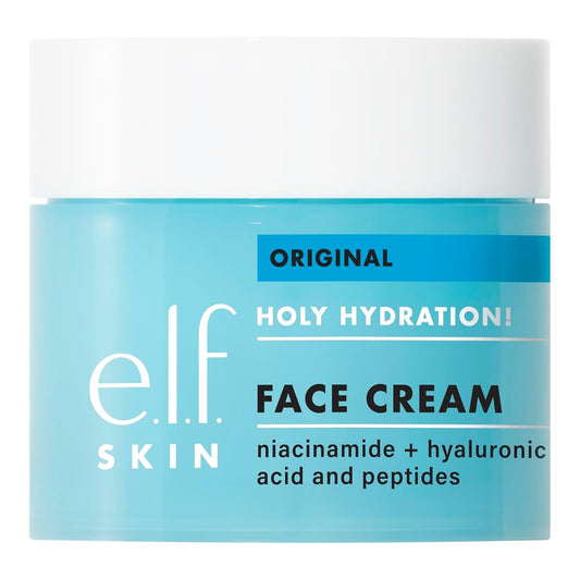 e.l.f. SKIN Mini Holy Hydration! Face Cream, Moisturizer For Nourishing & Plumping Skin, Infused With Hyaluronic Acid, Vegan & Cruelty-Free, 0.529 Oz
