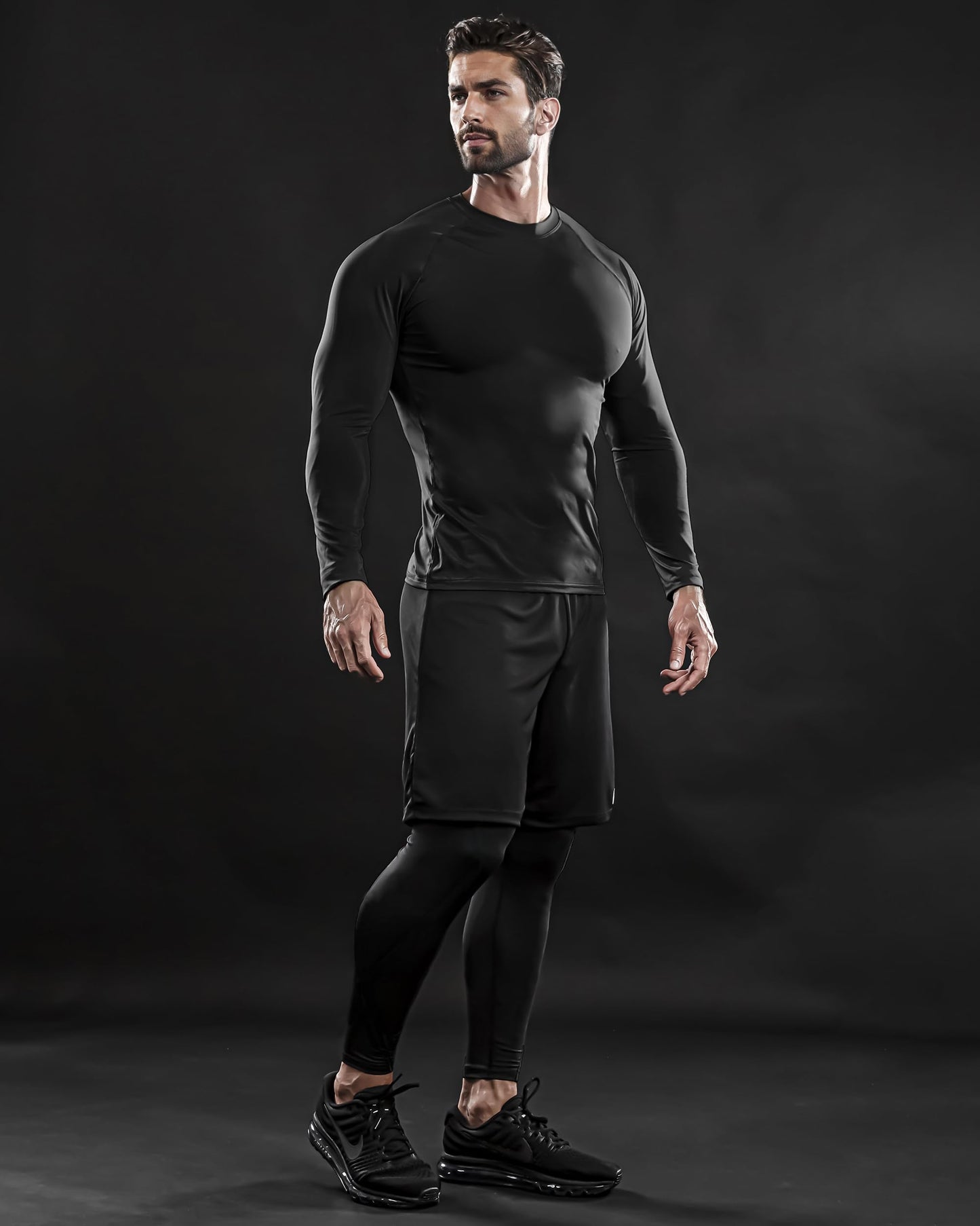 DRSKIN 3 Pack Men's Thermal Compression Shirts Fleece Lined Base Layers Underwear Sports Athletic Workout Winter (HOT Round SBB01 3P, 2XL)