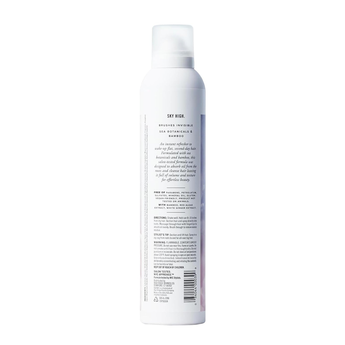 SGX NYC Dry Touch Volumizing Dry Shampoo - Paraben Free, Vegan Dry Shampoo Spray Absorbs Excess Oil - Fresh and Bouncy Hair with No Residue - 6.5 oz