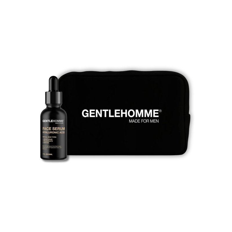 Gentlehomme - Hyaluronic Acid Face Serum - Men’s Facial Serum - With 3% Hyaluronic Acid & Vitamin E - Helps Moisturize, Rejuvenate & Soften Skin - Day & Night Serum - All Skin Types - Vegan - 1oz and