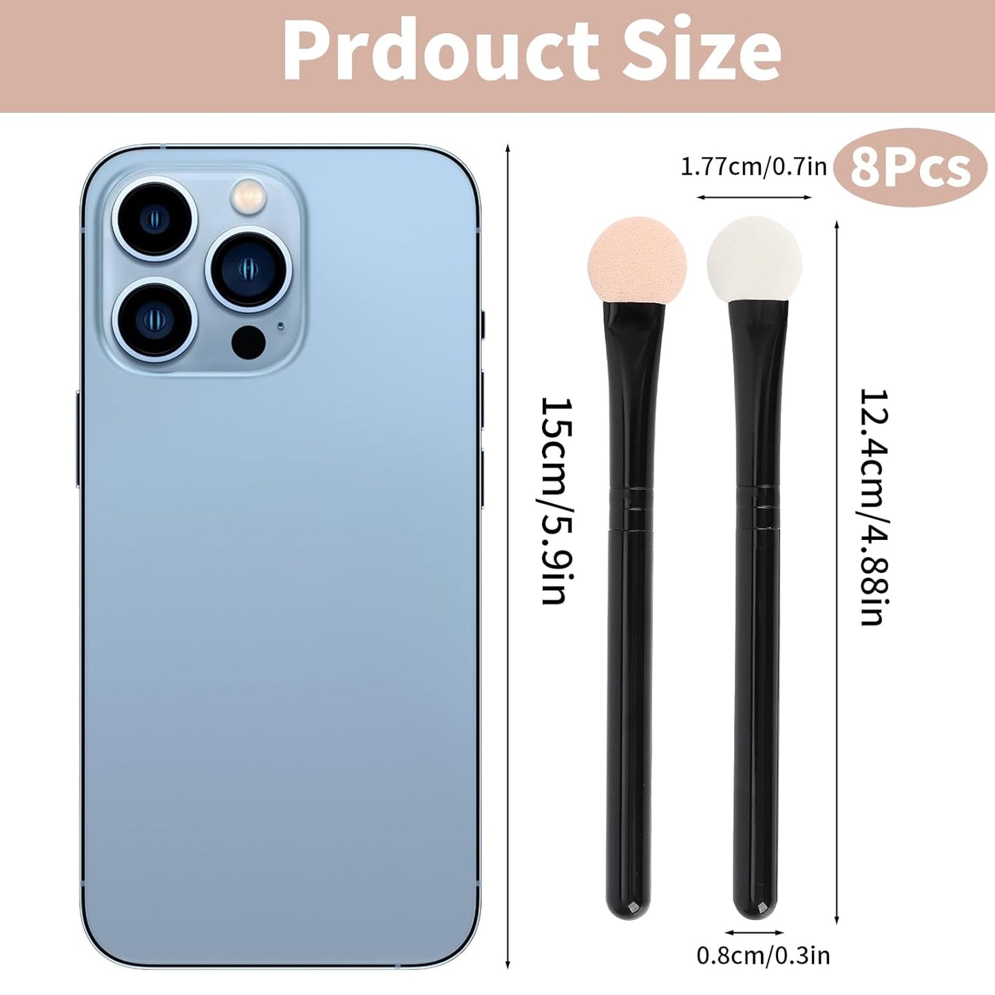 Makeup Brushes Set for Women Professional,UorPoto 10Pcs Sponge Eyeshadow Brush Sets Applicator Double Sided reusable