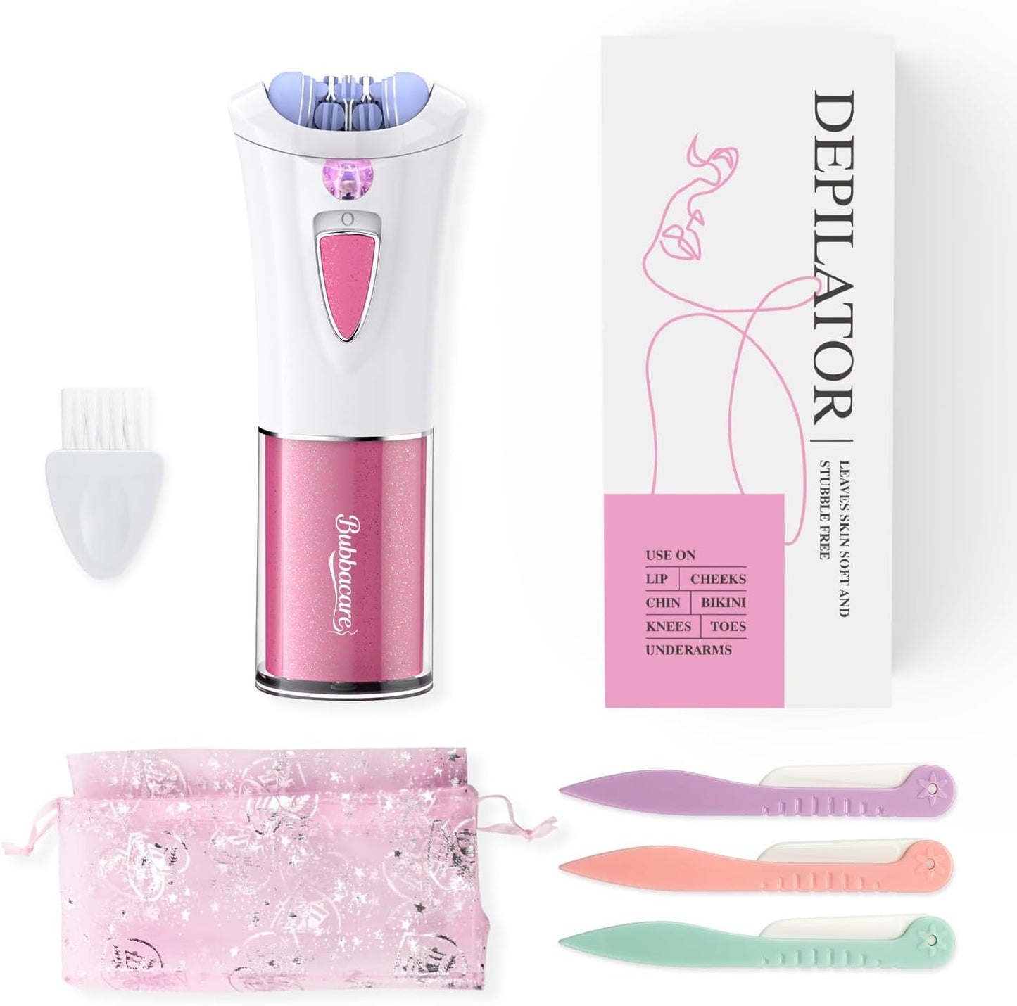 Facial Epilator - Smooth Glide Hair Remover for Women | Face, Bikini, Legs & Arms