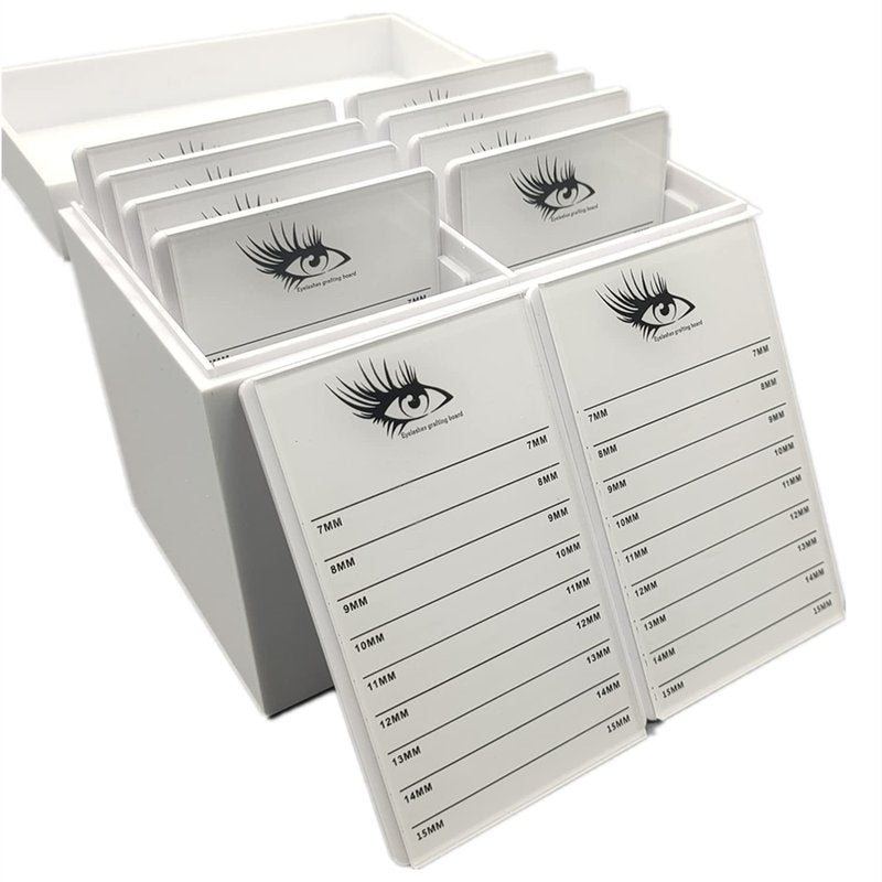 May healthbeauty 10 Layers Acrylic Eyelash Storage Box, Makeup Organizer False Eyelashes Glue Pallet Holder Grafting Extension Close-Packed Display