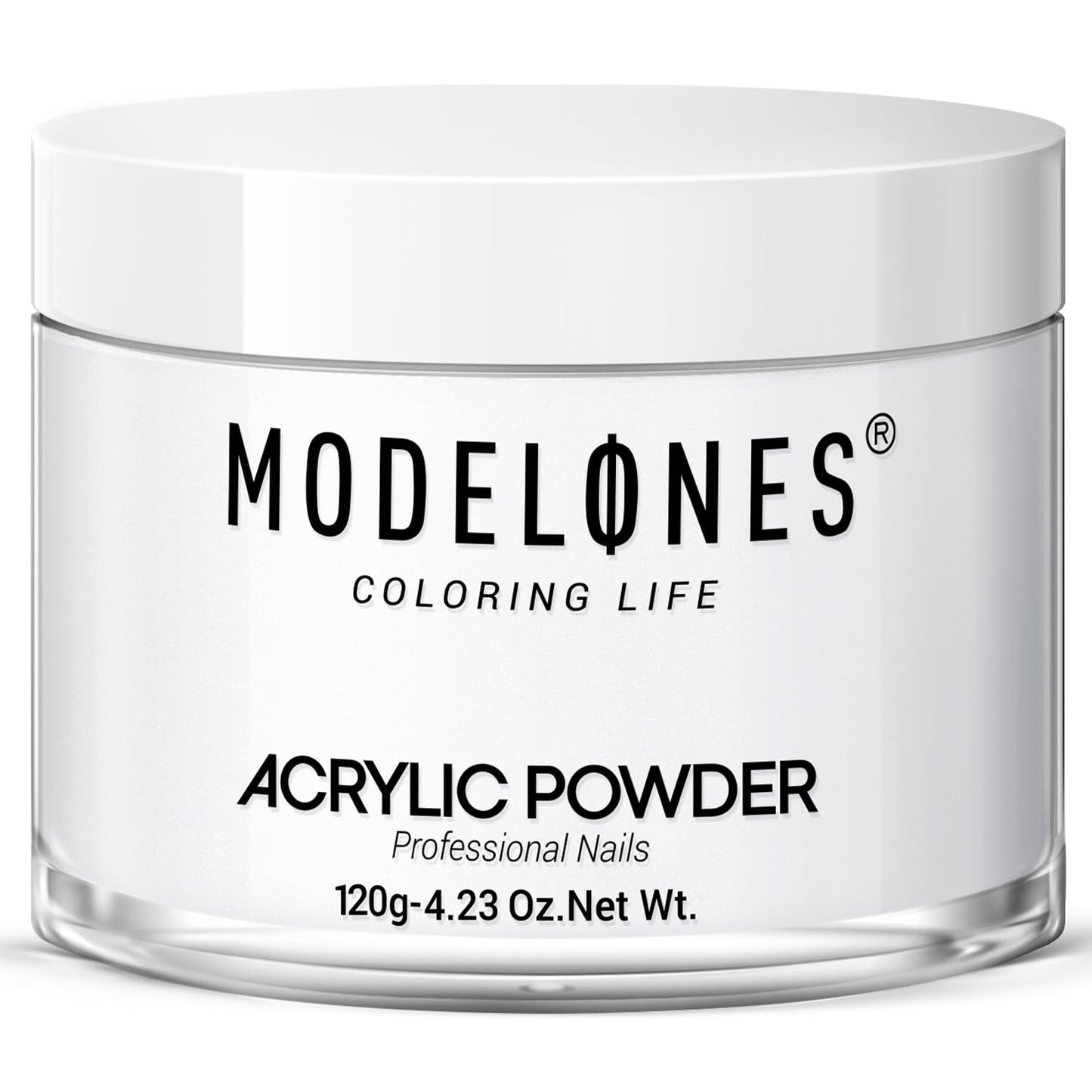 Modelones Acrylic Powder, Upgraded 4.23oz Crystal Clear Nail Acrylic Powder for Nail Art 3D Carving French Nails Extensions, Non-Yellowing, Gifts for Women