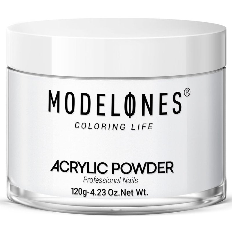 Modelones Acrylic Powder, Upgraded 4.23oz Crystal Clear Nail Acrylic Powder for Nail Art 3D Carving French Nails Extensions, Non-Yellowing, Gifts for Women