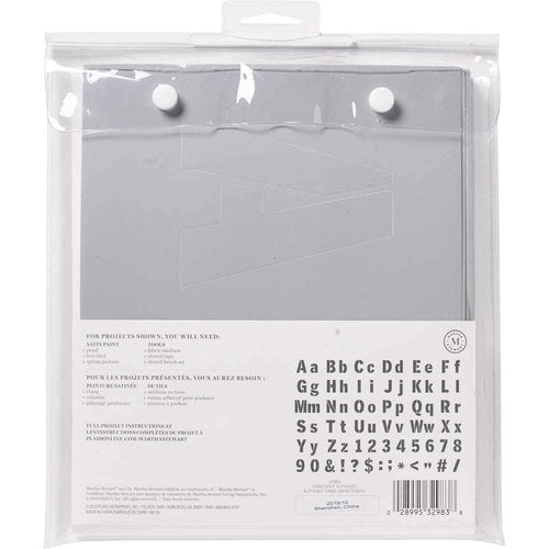 Martha Stewart Crafts Large Paper Stencil (9 by 7.5-Inch), 32983 Sans Serif Alphabet (36 Sheets with 73 Designs)