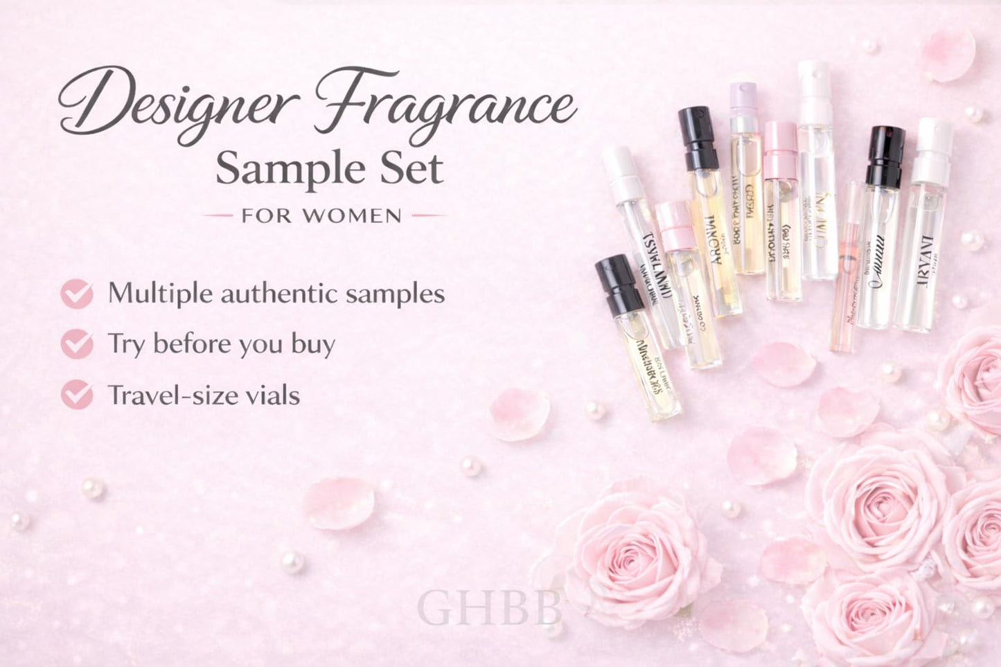 Perfume Gift Set for Women – 9 Designer Fragrance Samples, Mini Sampler Vials, Travel Size Fragrance Gift Kit