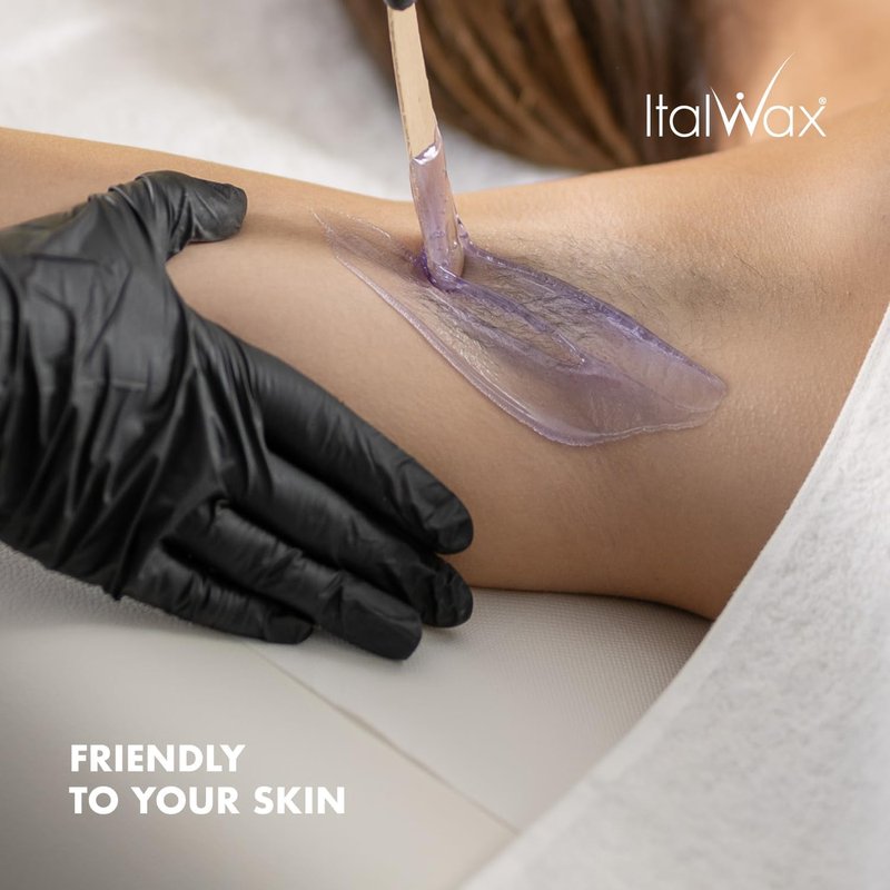 Italwax Top Line Orchid Hard Wax Beads 1.65 lb (750 g) – Transparent Fast-Setting Jelly Wax with Floral Fragrance for Bikini & Underarms, Strong Grip, Professional Use – Made in Italy