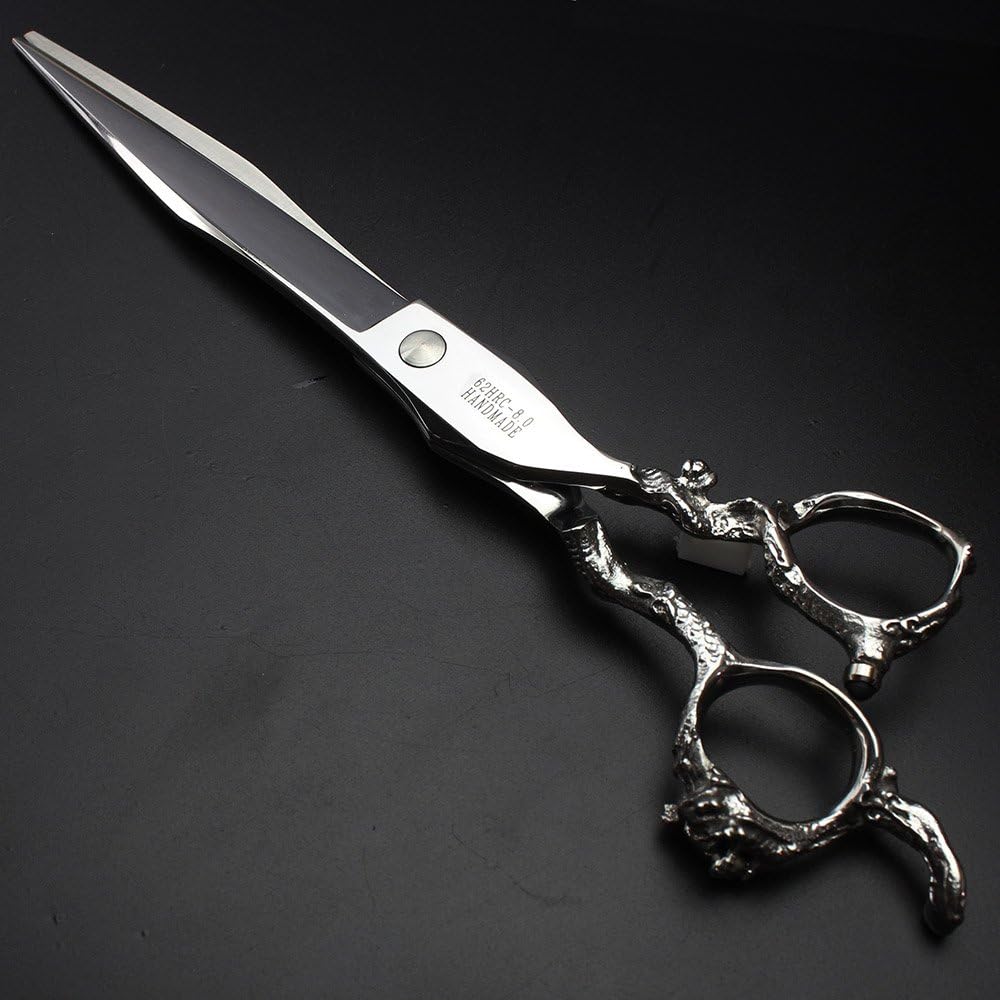 SHARONDS Hair Cutting Scissors Hairdressing Scissors Thinning Scissor Professional Barber Salon Home Shear For Men Women (8 inch flat)