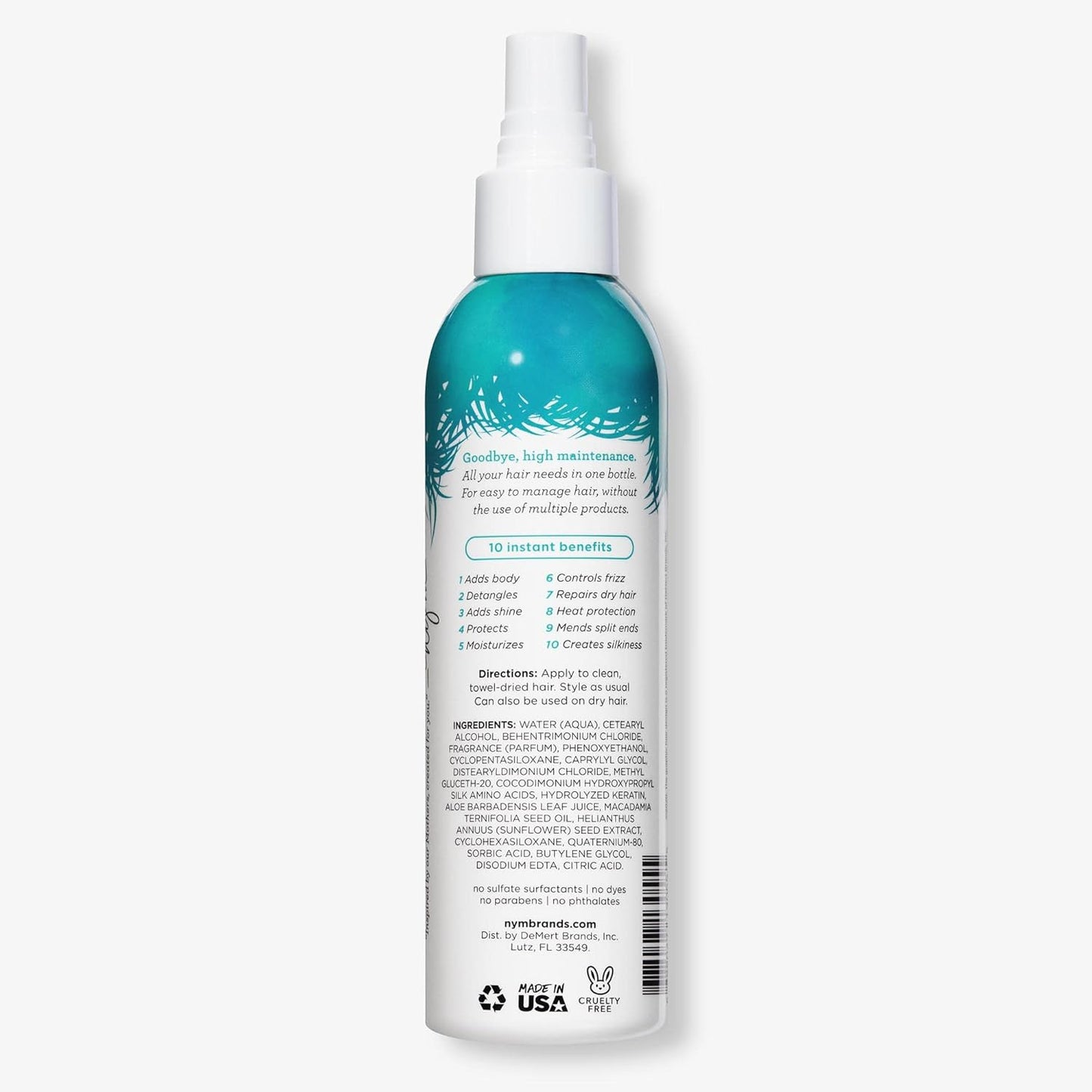 Not Your Mother's | 10-in-1 Hair Perfector Spray - Heat Protectant, Moisturizing Detangler & Frizz Control - 6 fl oz (2-Pack)