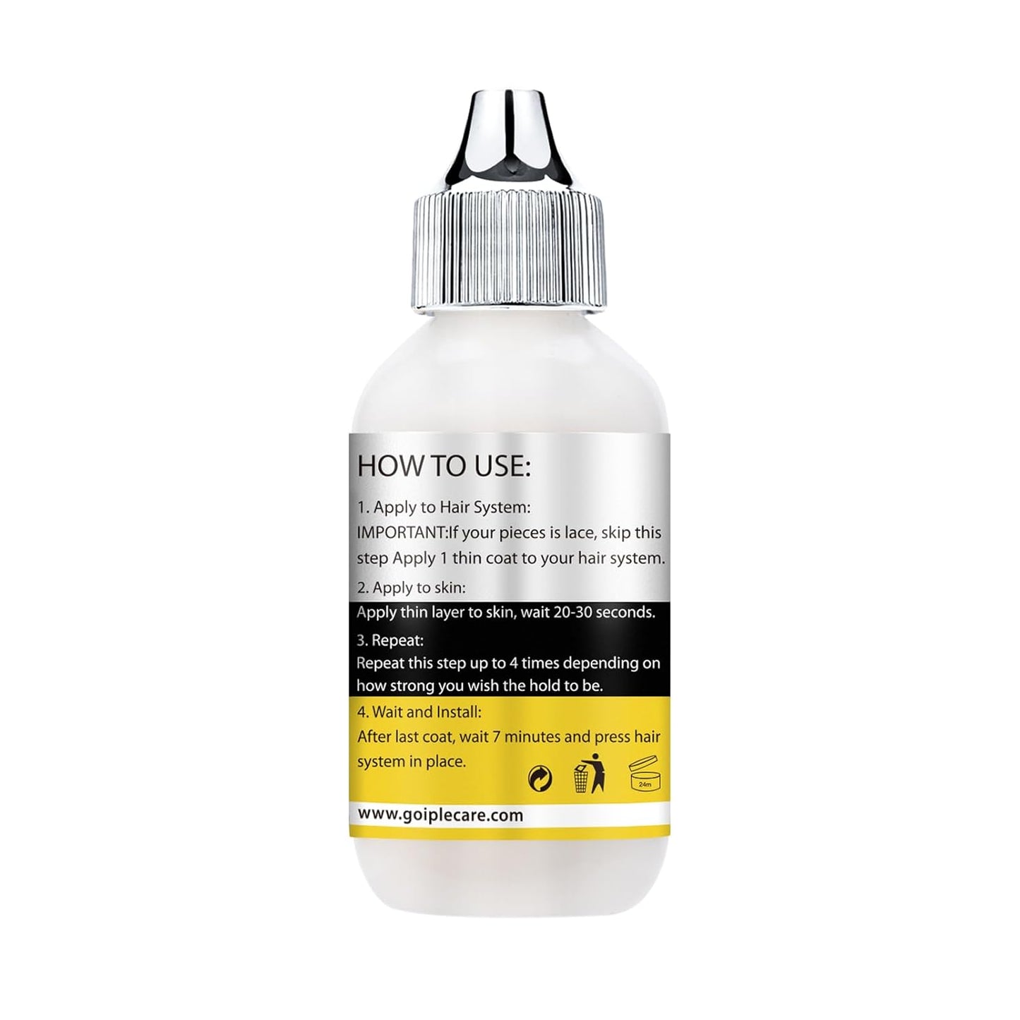 Goiple Wig Glue for Lace Front Wigs, Waterproof Lace Front Wig Glue for Wigs, Strong Hold Transparent Lace Adhesive for Hair Replacement Invisible Hair Bonding Wig Adhesive(1.28 fl oz)