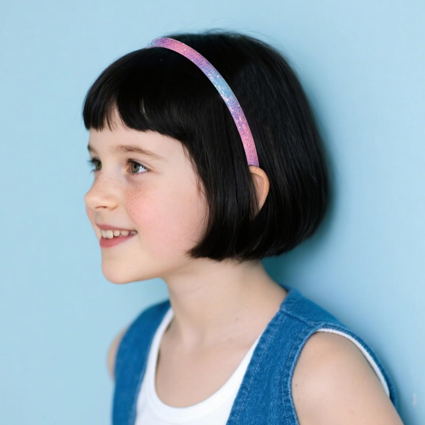 8pcs Glitter Headbands for Girls, women, Sparkle toddler Headband Accessory, Kids Hair Bands for Girls, Little Girl Hair Accessories, Daily Use and Party Hair Accessories, Birthday Gifts,Halloween
