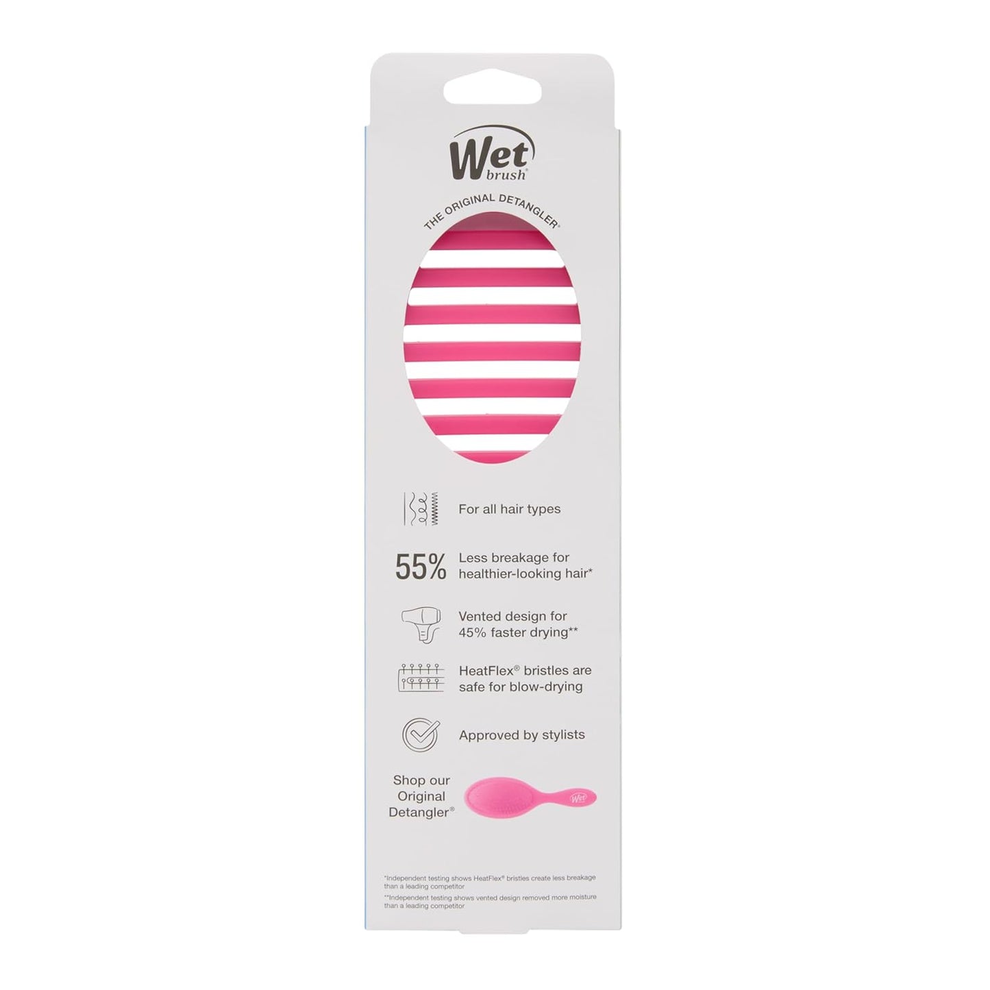 Wet Brush Speed Dry Hair Brush - Pink - Vented Design and Ultra Soft HeatFlex Bristles Are Blow Dry Safe With Ergonomic Handle Manages Tangle and Uncontrollable Hair - Pain-Free