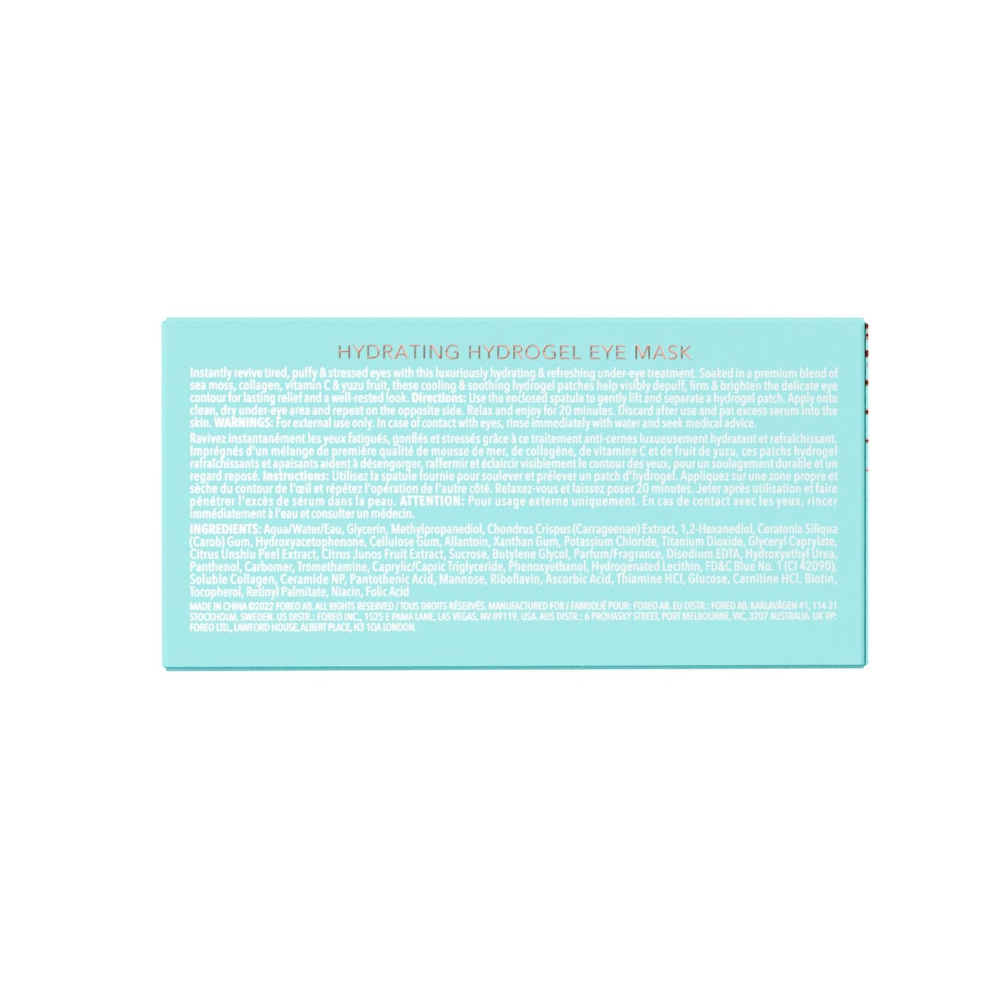 **FOREO IRIS Hydrogel Eye Mask - Dark Circle Treatment for All Skin Types | 60 Hydrating Under Eye Patches**