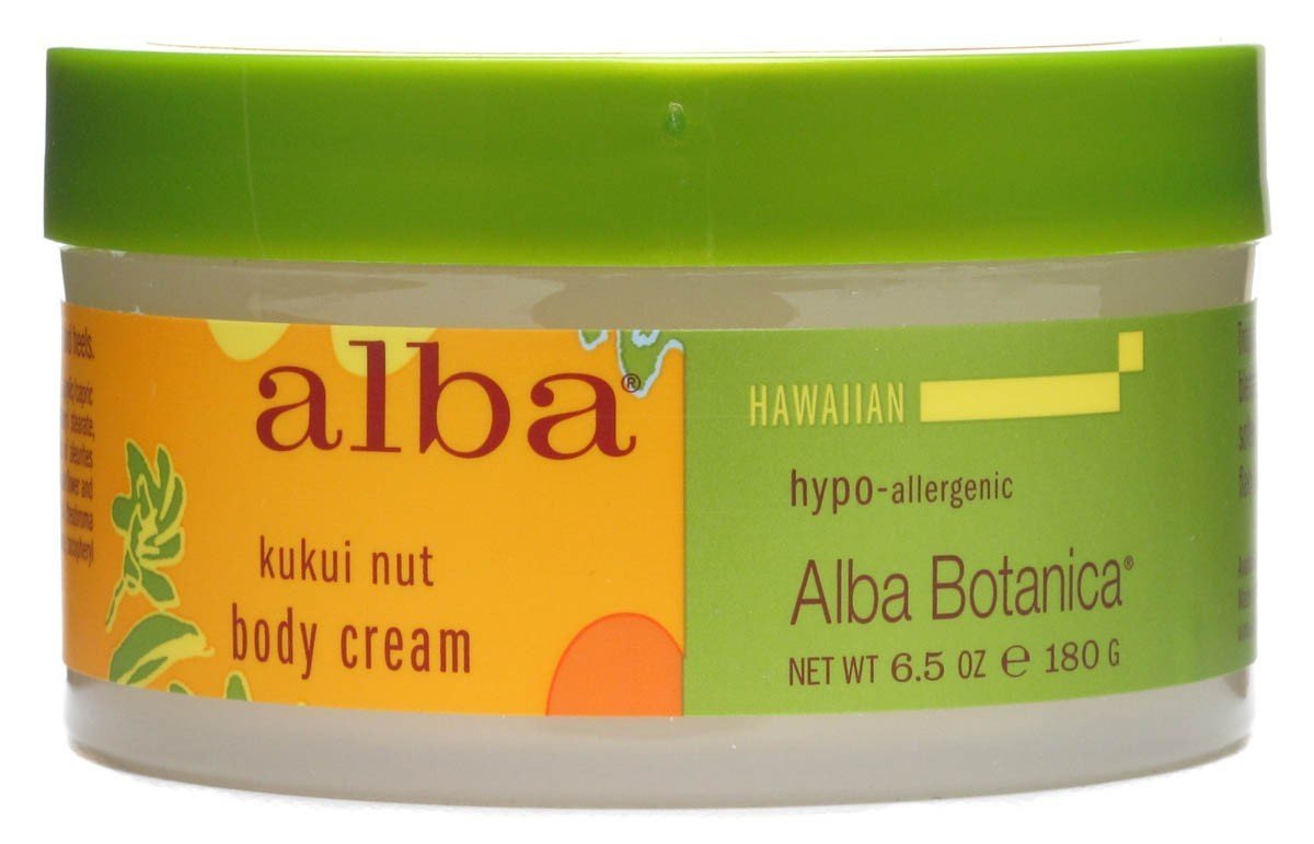 Alba Botanica Kukui Nut Body Cream - Hypoallergenic Moisturizer | 6.5 Oz