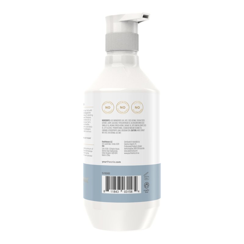 Theorie PURE Ultra Gentle Hypoallergenic Shampoo – Plant-Based & Vegan – Fragrance-Free – Designed for Delicate Scalp Care – Pump Bottle – 800mL