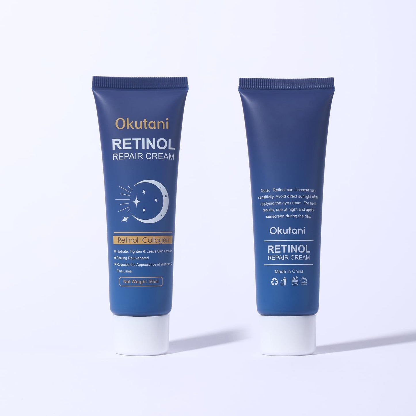 Retinol Cream for Face, Face Moisturizer, Skin Tightening Cream for Face with Collagen and Hyaluronic Acid, Anti-Aging, Firming Skin Care Neck & Décolleté for Day & Night, Instant Lift, 1.7 fl oz