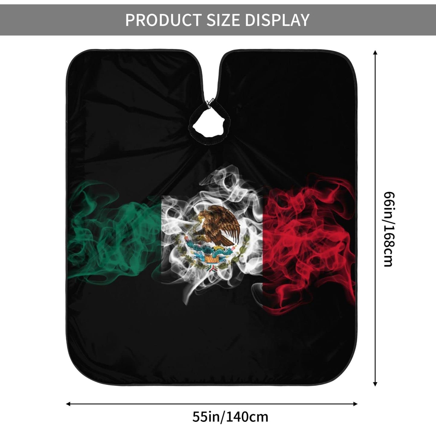 Mexico Flag Salon Barber Cape For Men/Women - Professional Hairdressing Waterproof Hair Cutting Cape With Adjustable Snap Closure-Haircut Apron For Hair Stylist And Home Use-55''X66''