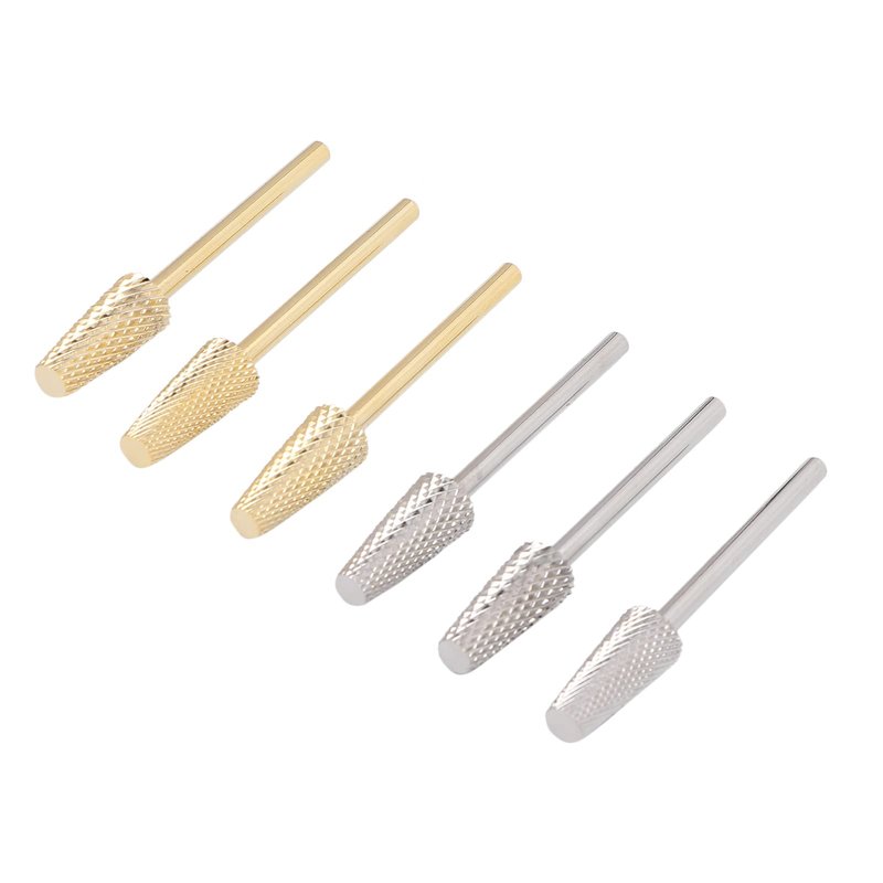 6Pcs Nail Drill Bits Sets, Electric Nail Drill Bit for Manicure Pedicure, Professional Tapered Carbide Nail Drill Bit Nail Art Tools for Acrylic Gel Nails Cuticle