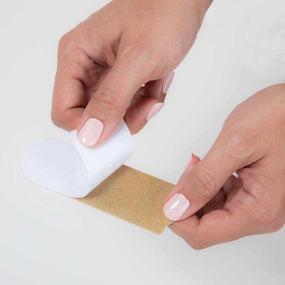 ForPro Professional Collection Stainless Steel Pedi File Refill, 180 Grit, White, EZ-Strip Peel Pedicure Refill Pads, 1.25” W x 4” L, 50-Count