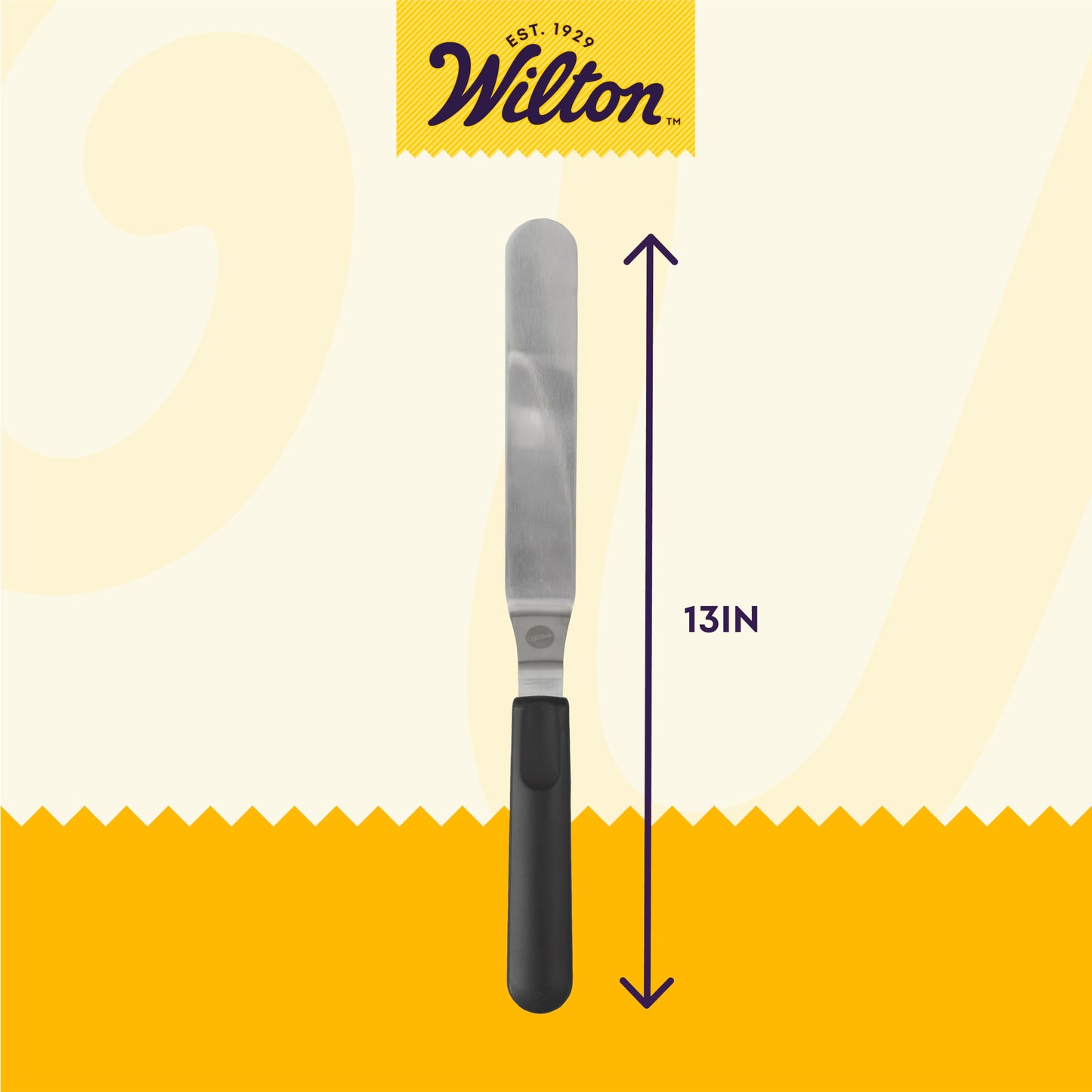 Wilton 13 Inch Angled Frosting Spatula, Stainless Steel With an Ergonomic Handle