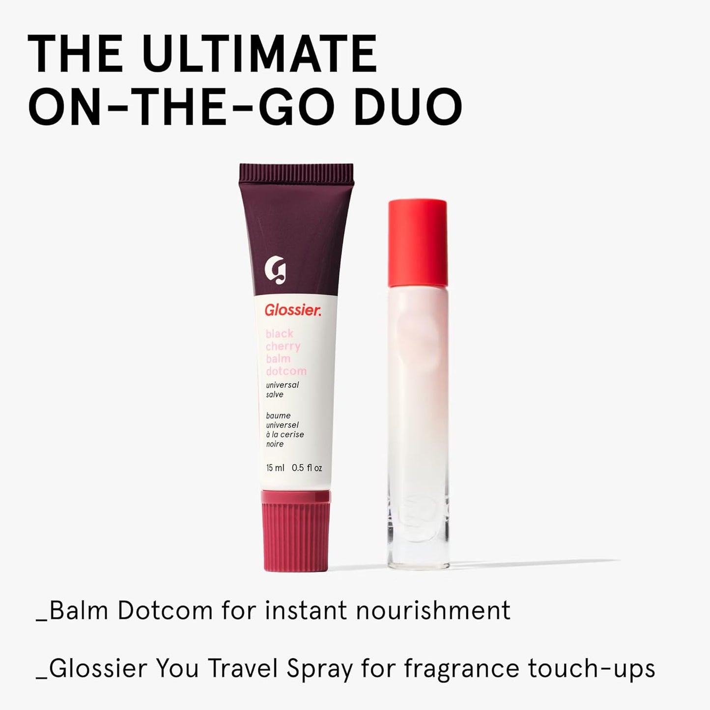 Glossier Balm Dotcom Hydrating Tinted Lip Balm - Black Cherry Tint | 12Hr Moisture for Dry Lips & Skin - 15ml