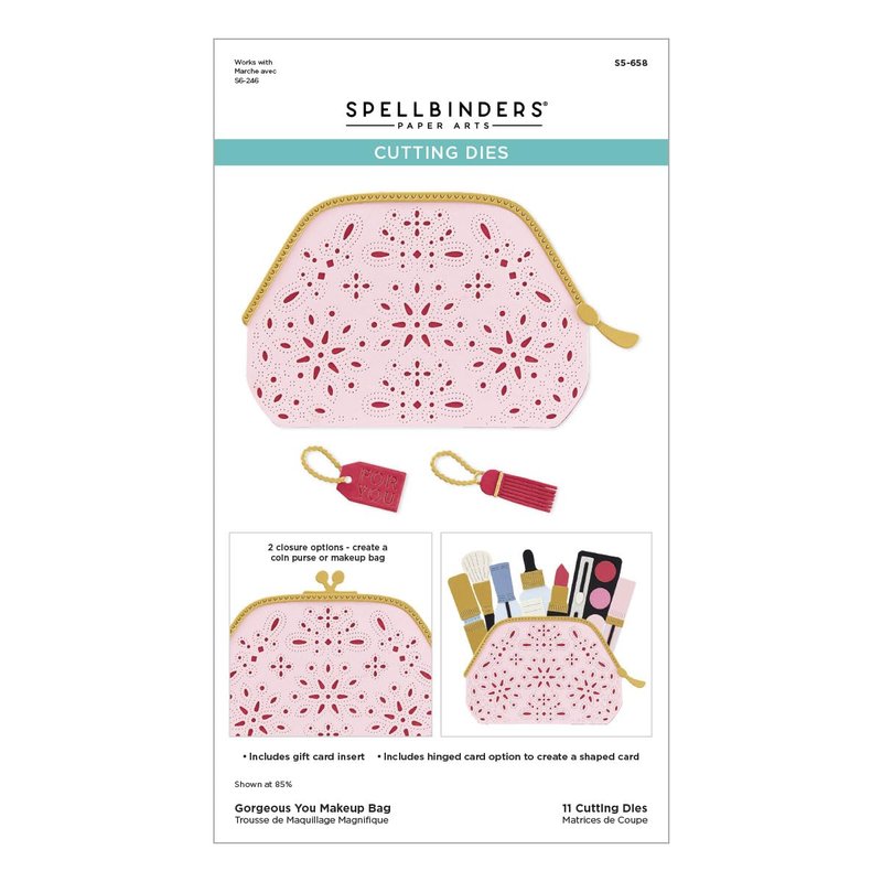Spellbinders S5-658 Gorgeous You Makeup Bag Etched Dies from The Gorgeous You Collection