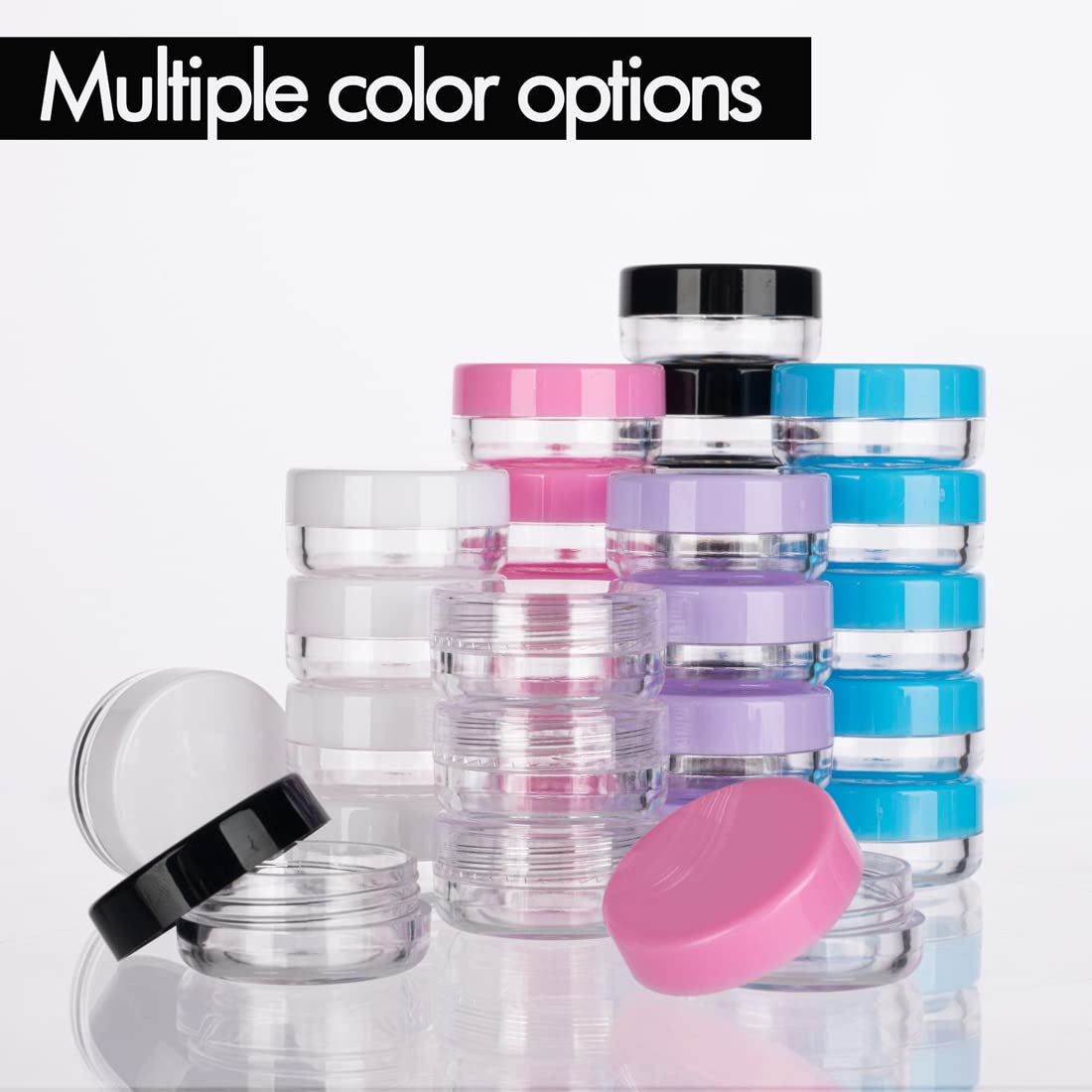 3 Gram Sample Containers with Lids, 200 Count Tiny Sample Jars, Empty Lip Balm Containers, Mini Cosmetic Container with Lids, Makeup Travel Container with Labels, Mini Disposable Spatulas
