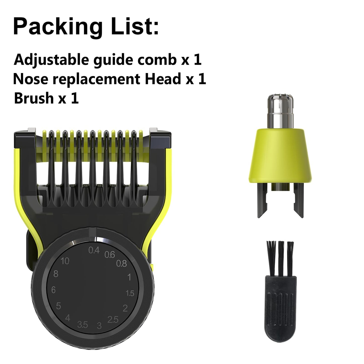 Senenatur Adjustable Guide Comb for One Blade QP2520 QP2530 QP2620 QP2630 & Nose Trimmer Replacement Head Blade for One Blade, Accessories for One Blade