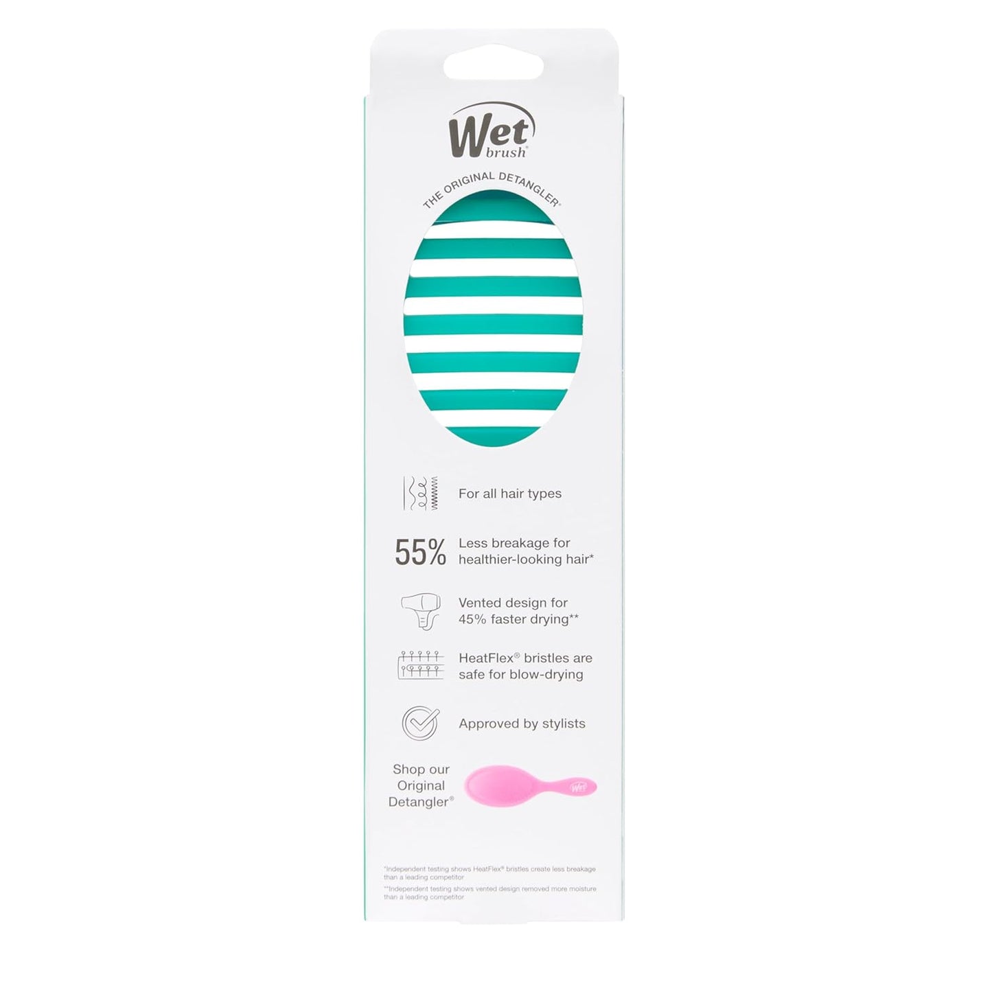 Wet Brush Speed Dry Hair Brush - Pink - Vented Design and Ultra Soft HeatFlex Bristles Are Blow Dry Safe With Ergonomic Handle Manages Tangle and Uncontrollable Hair - Pain-Free